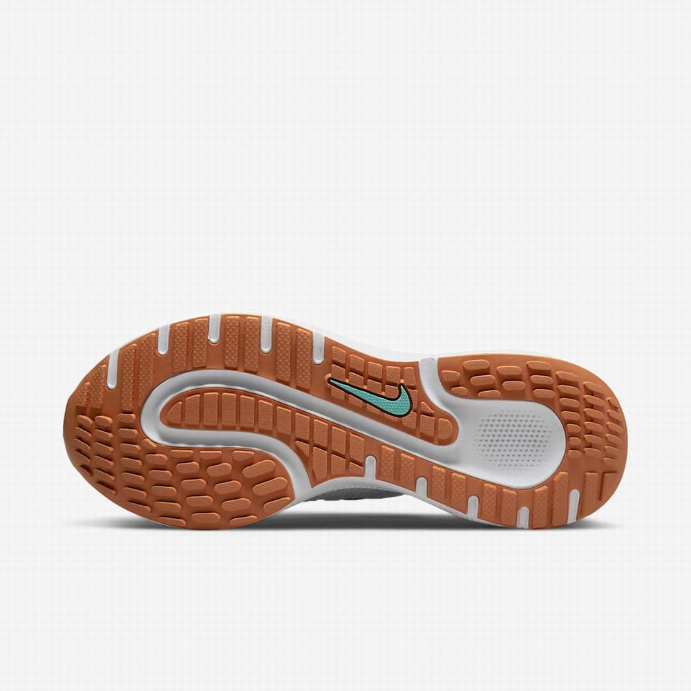 Nike Escape Run Flyknit Női Futócipő Platina Fehér Sötétszürke Világoskék Türkiz | NI7368-C37
