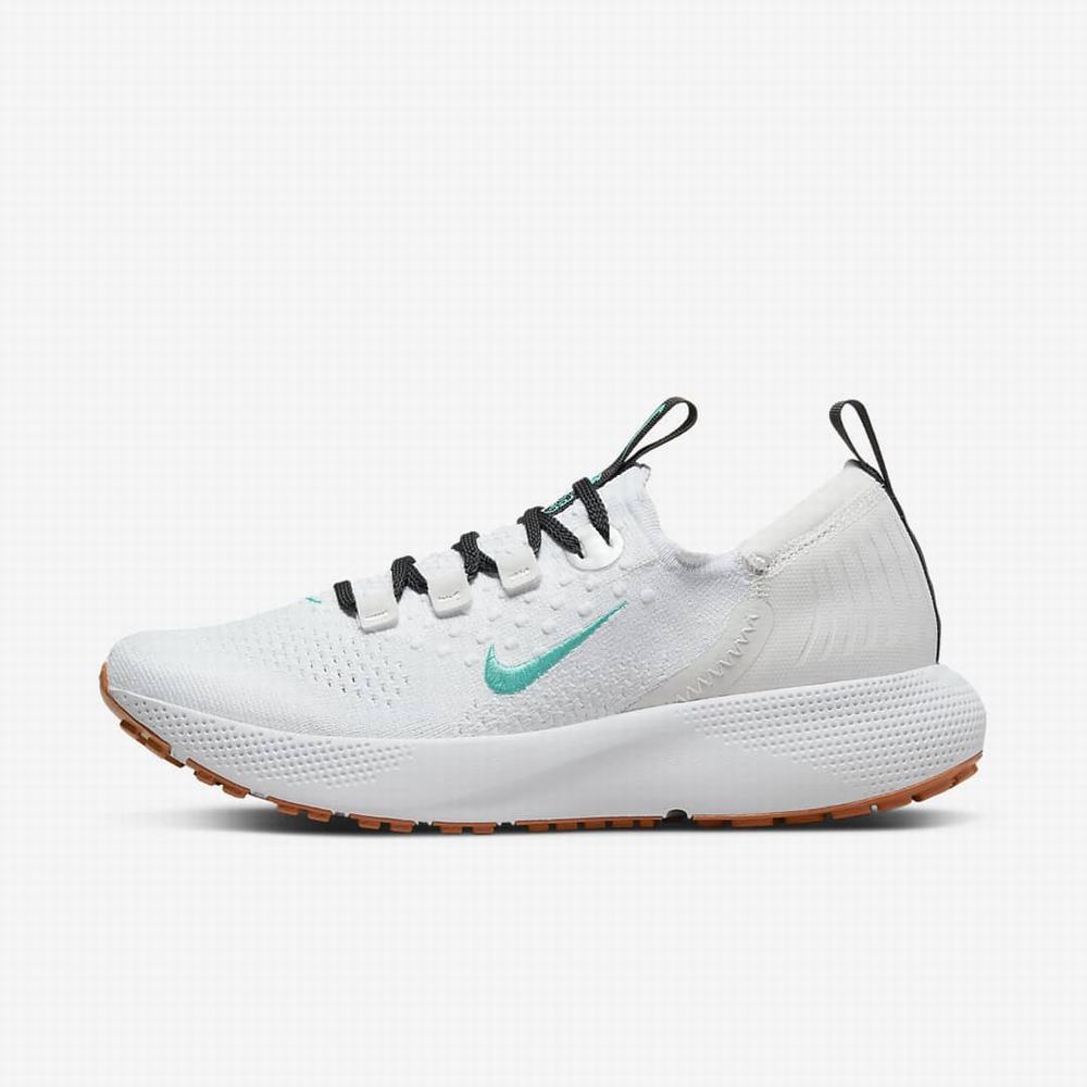 Nike Escape Run Flyknit Női Futócipő Platina Fehér Sötétszürke Világoskék Türkiz | NI7368-C37