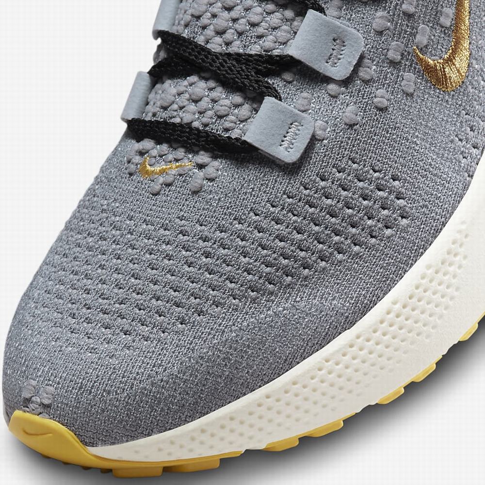 Nike Escape Run Flyknit Női Futócipő Szürke Szürke Fekete Metal Arany | NI5130-Z71