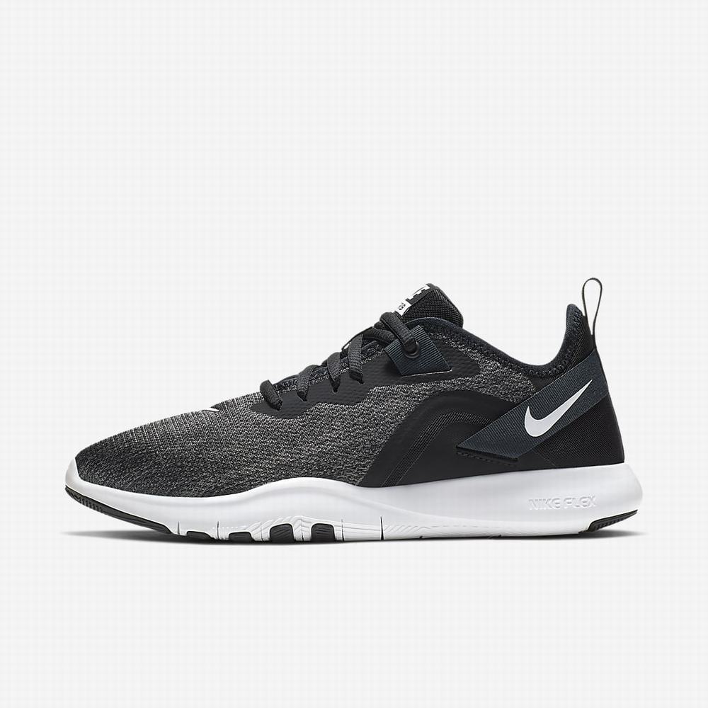 Nike Flex TR 9 Női Edzőcipő Fekete Sötétszürke Fehér | NI8925-T46