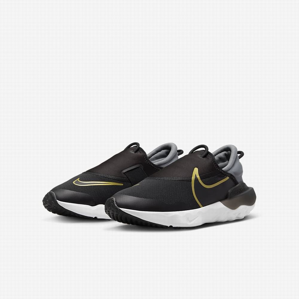 Nike Flow Gyerek Futócipő Fekete Szürke Fehér Metal Arany | NI7964-P58