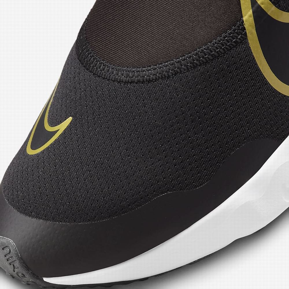Nike Flow Gyerek Futócipő Fekete Szürke Fehér Metal Arany | NI7964-P58
