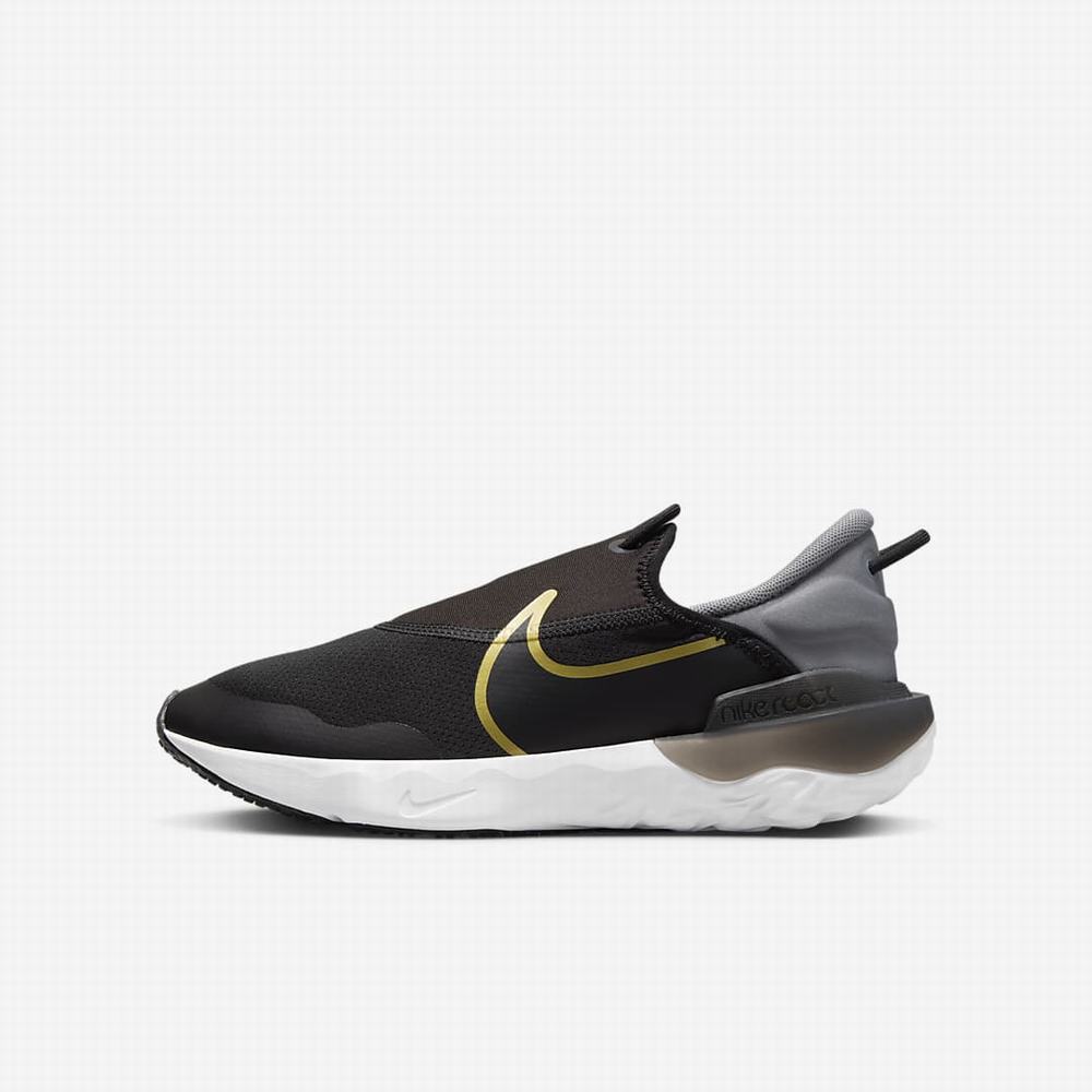Nike Flow Gyerek Futócipő Fekete Szürke Fehér Metal Arany | NI7964-P58