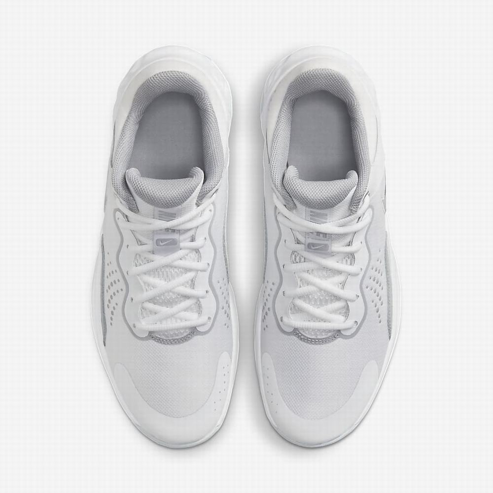 Nike Fly.By Mid 3 Férfi Kosárlabda Cipő Fehér Szürke | NI0761-R95