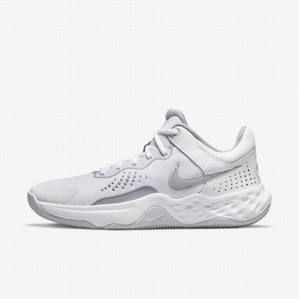 Nike Fly.By Mid 3 Férfi Kosárlabda Cipő Fehér Szürke | NI0761-R95