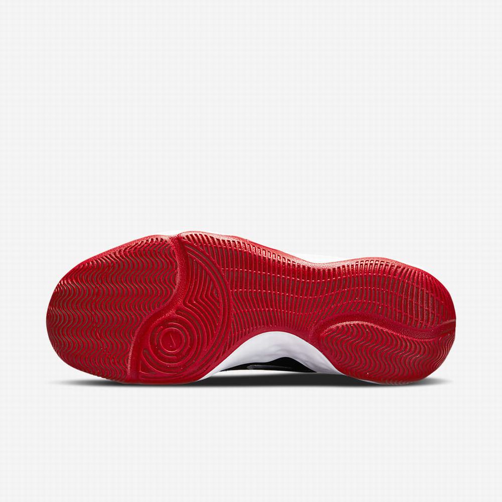Nike Fly.By Mid 3 Férfi Kosárlabda Cipő Fekete Piros Fehér | NI5803-Y58