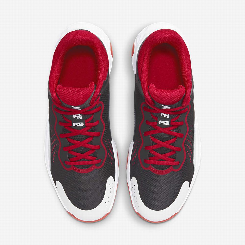 Nike Fly.By Mid 3 Férfi Kosárlabda Cipő Fekete Piros Fehér | NI5803-Y58