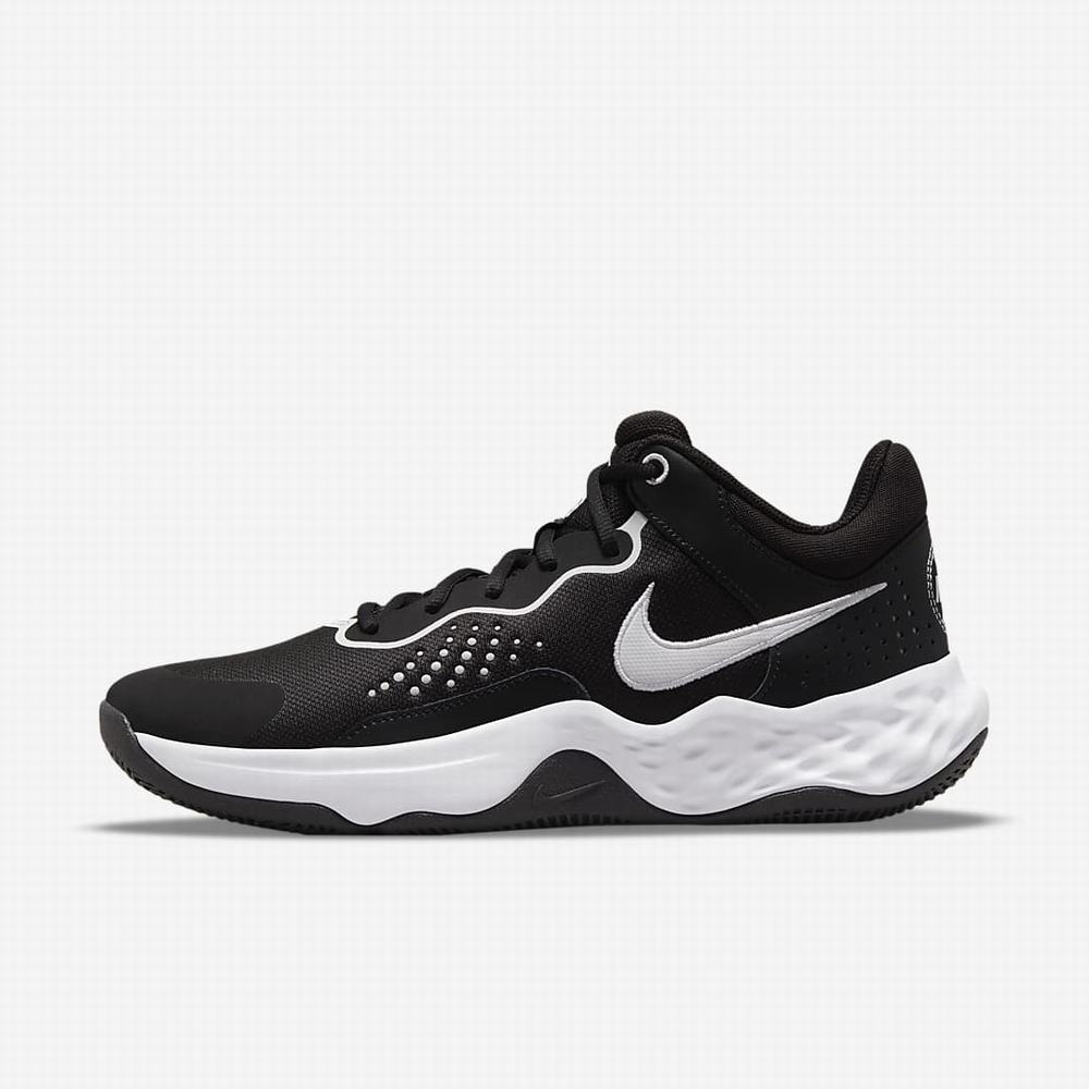 Nike Fly.By Mid 3 Férfi Kosárlabda Cipő Fekete Fehér | NI9675-E41