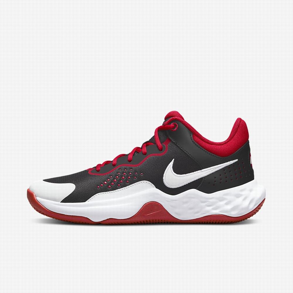 Nike Fly.By Mid 3 Női Kosárlabda Cipő Fekete Piros Fehér | NI0746-H15
