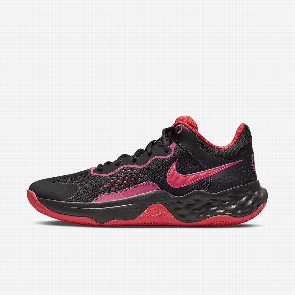 Nike Fly.By Mid 3 Női Kosárlabda Cipő Fekete Rózsaszín Piros | NI1823-M03