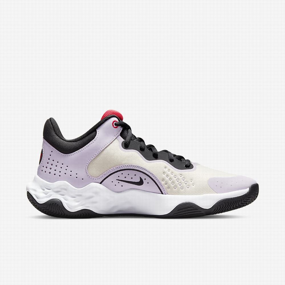 Nike Fly.By Mid 3 Női Kosárlabda Cipő Fehér Piros Fekete | NI8739-J32