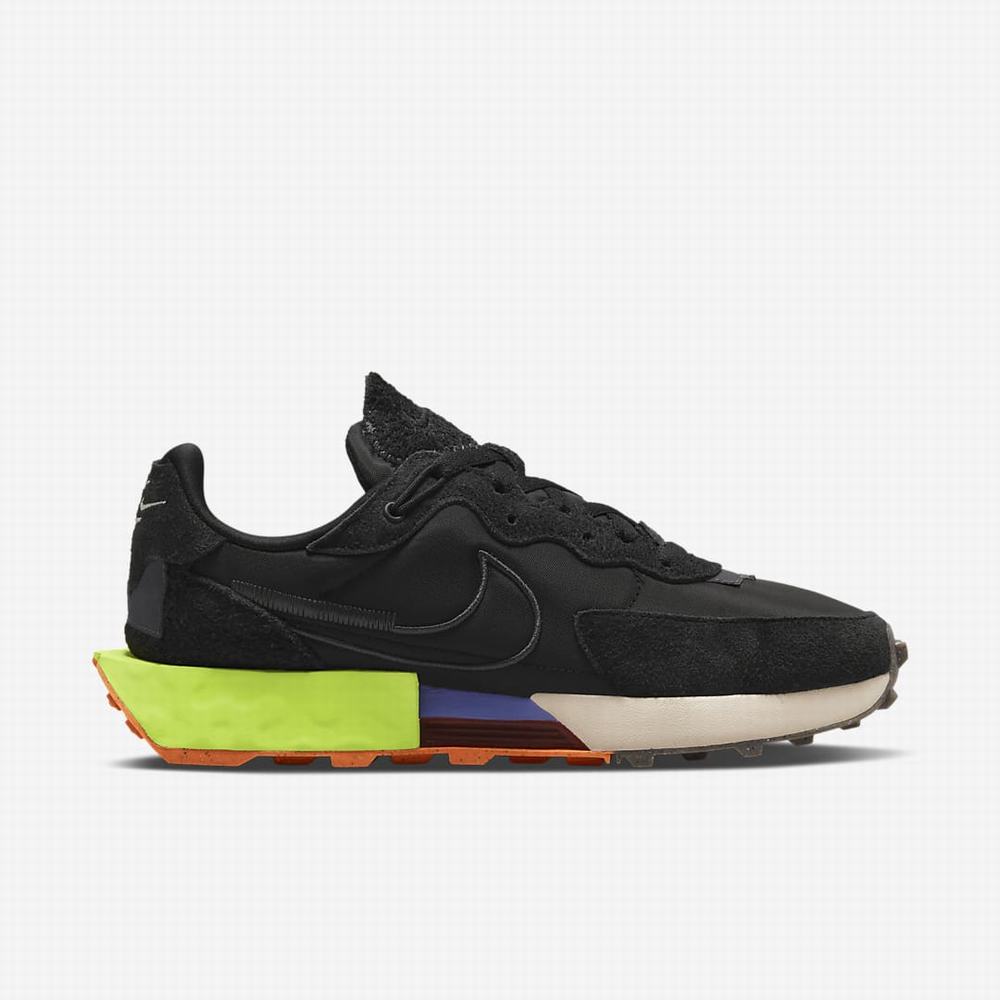 Nike Fontanka Waffle Női Utcai Cipő Fekete Sötétszürke Fekete | NI5064-K03
