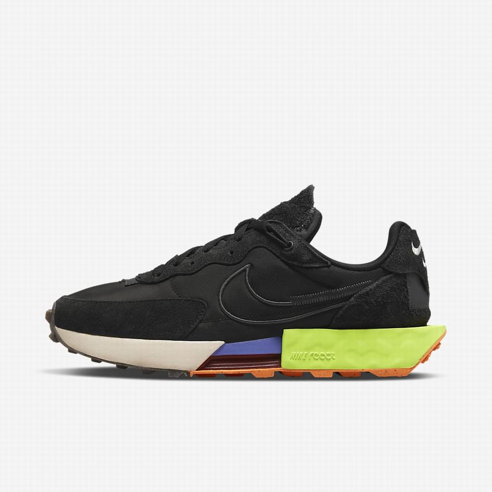 Nike Fontanka Waffle Női Utcai Cipő Fekete Sötétszürke Fekete | NI5064-K03