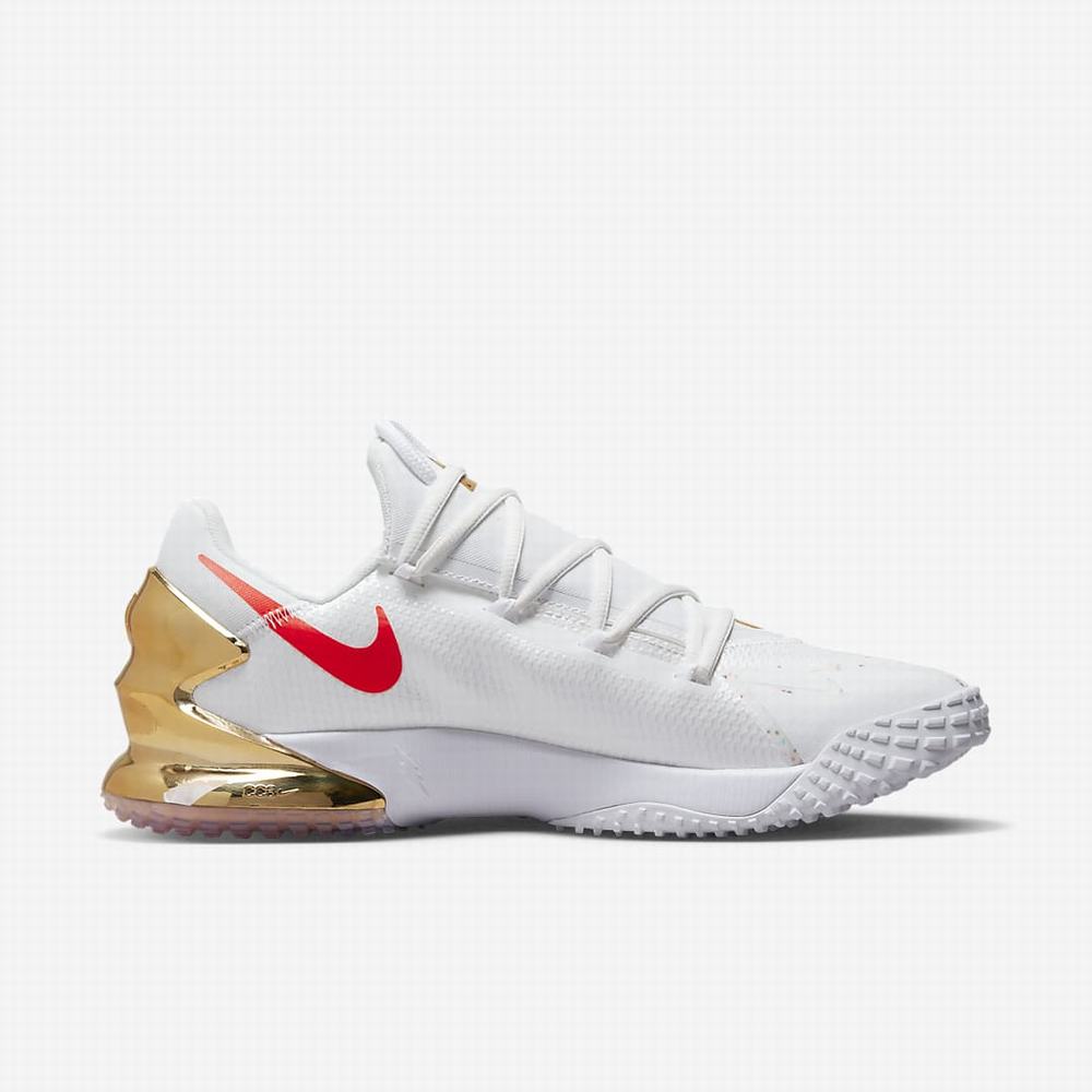 Nike Force Zoom Trout 8 Turf Férfi Baseball Cipő Fehér Fekete Világos Piros | NI7915-H84