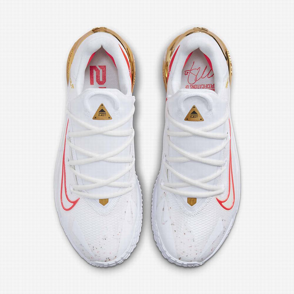 Nike Force Zoom Trout 8 Turf Férfi Baseball Cipő Fehér Fekete Világos Piros | NI7915-H84