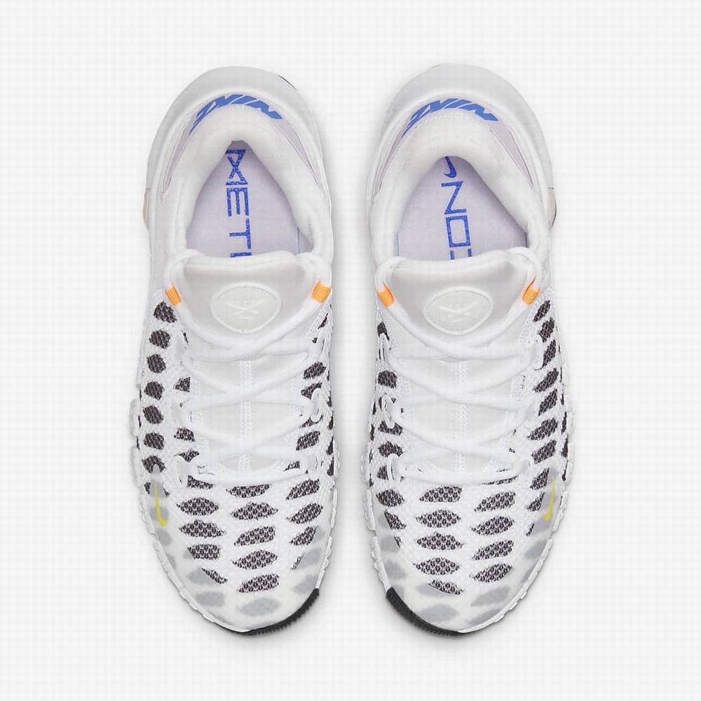 Nike Free Metcon 4 Női Edzőcipő Fekete Fehér Kék Sárga | NI1390-S50