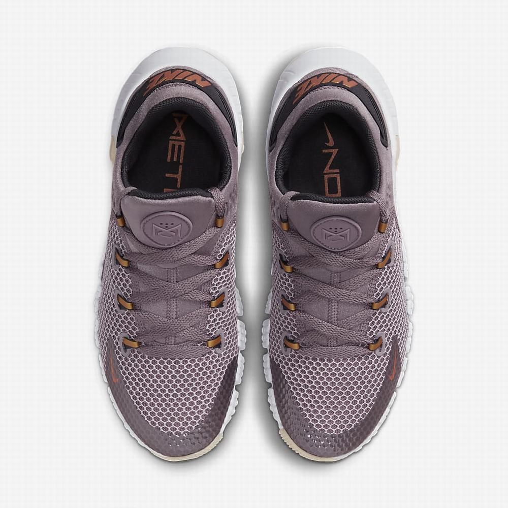 Nike Free Metcon 4 Premium Női Edzőcipő Lila Sötétszürke Metal Arany Metal Réz | NI2638-H29