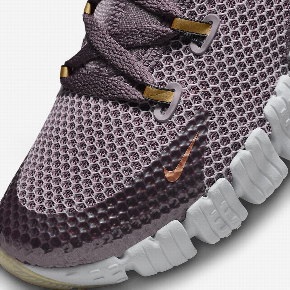 Nike Free Metcon 4 Premium Női Edzőcipő Lila Sötétszürke Metal Arany Metal Réz | NI2638-H29