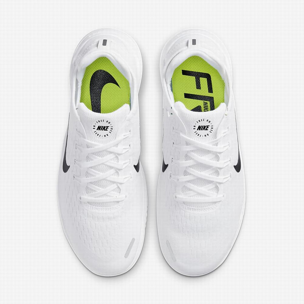 Nike Free RN 2018 Férfi Futócipő Fehér Fekete | NI0928-D20