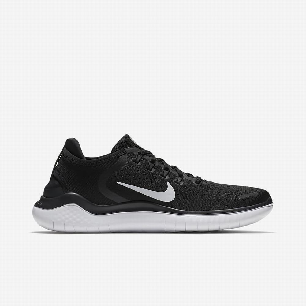 Nike Free RN 2018 Férfi Futócipő Fekete Fehér | NI6978-F09
