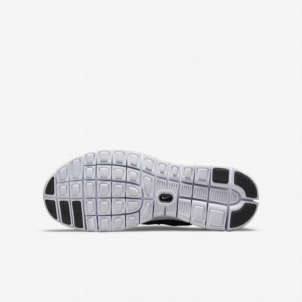 Nike Free Run 2 Gyerek Utcai Cipő Fekete Sötétszürke Fehér | NI8230-H53