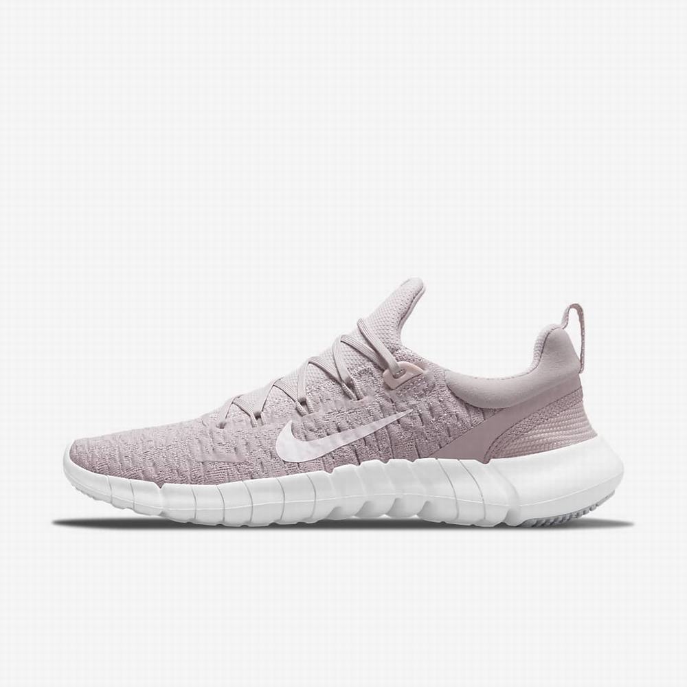 Nike Free Run 5.0 Női Futócipő Platina Lila Fehér | NI0719-K97