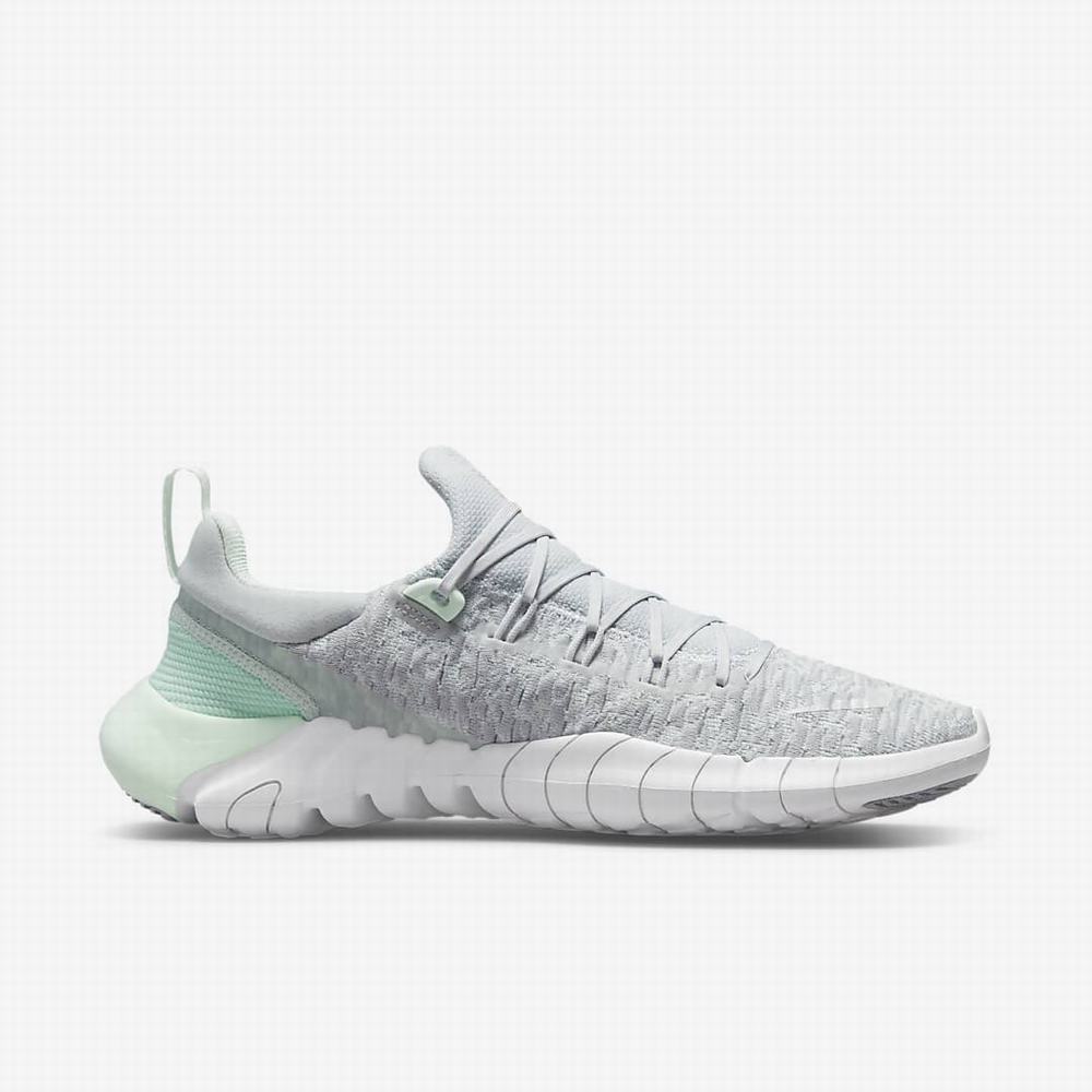 Nike Free Run 5.0 Női Futócipő Platina Zöld Menta Fehér | NI7386-R59