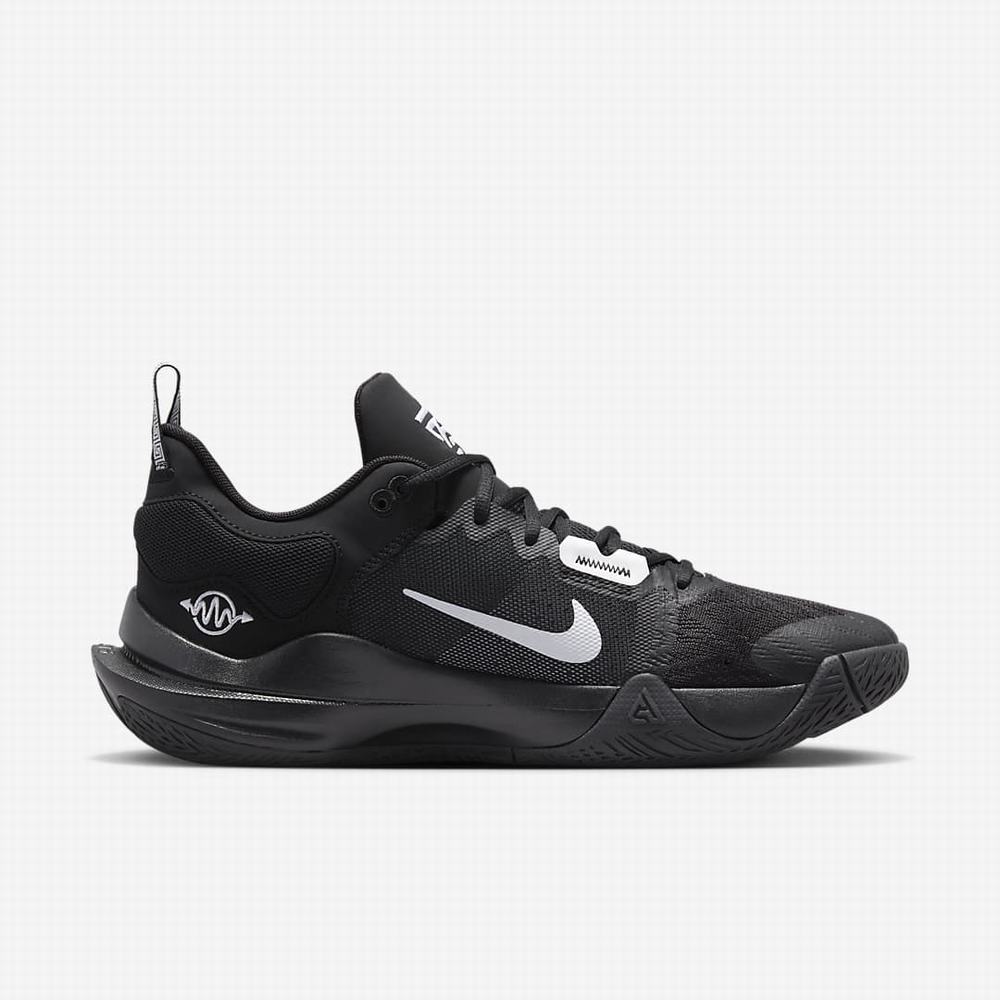 Nike Giannis Immortality 2 Női Kosárlabda Cipő Fekete Szürke Fehér Fekete | NI1904-D84