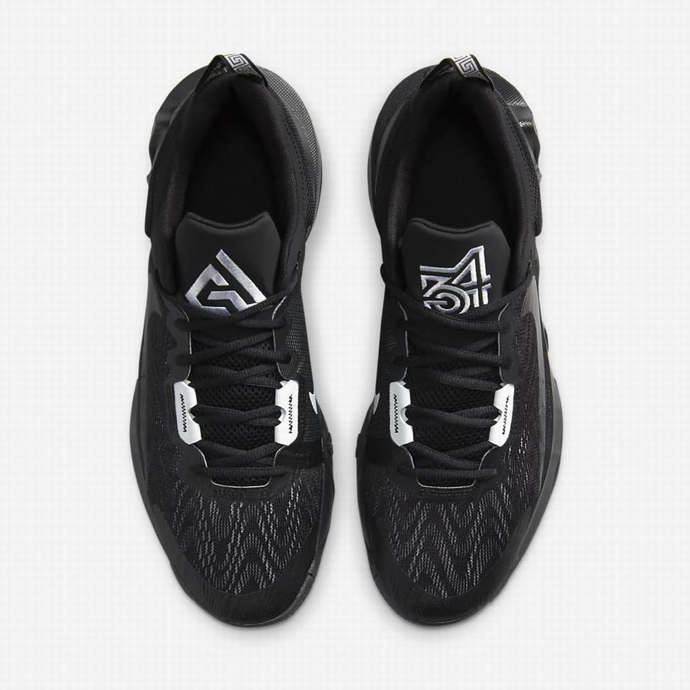 Nike Giannis Immortality 2 Női Kosárlabda Cipő Fekete Szürke Fehér Fekete | NI1904-D84