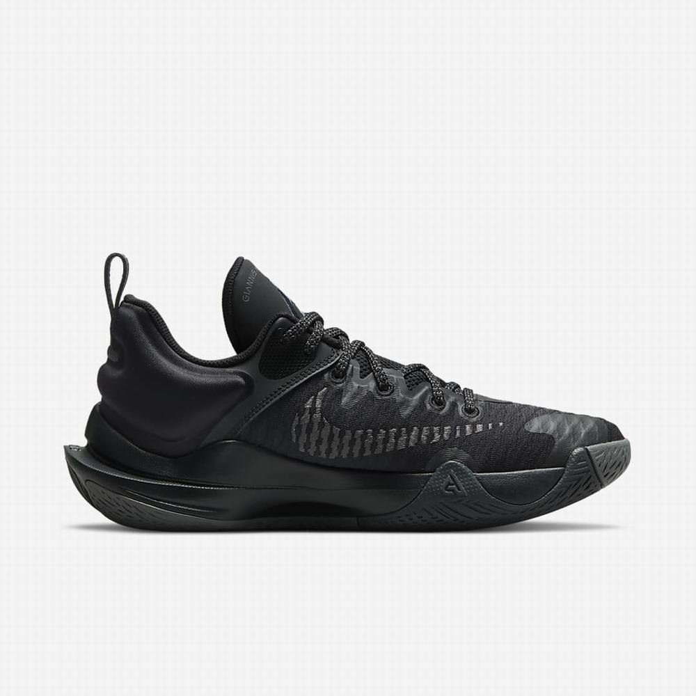 Nike Giannis Immortality Női Kosárlabda Cipő Fekete Sötétszürke Szürke | NI0752-M80