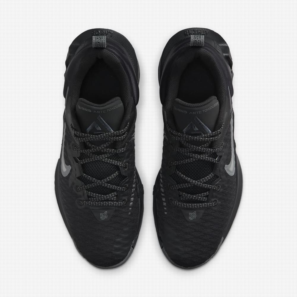 Nike Giannis Immortality Női Kosárlabda Cipő Fekete Sötétszürke Szürke | NI0752-M80