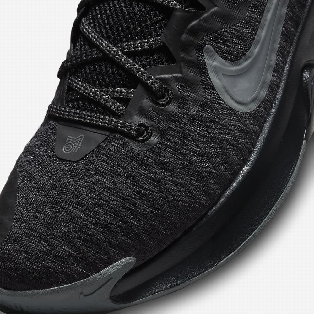 Nike Giannis Immortality Női Kosárlabda Cipő Fekete Sötétszürke Szürke | NI0752-M80