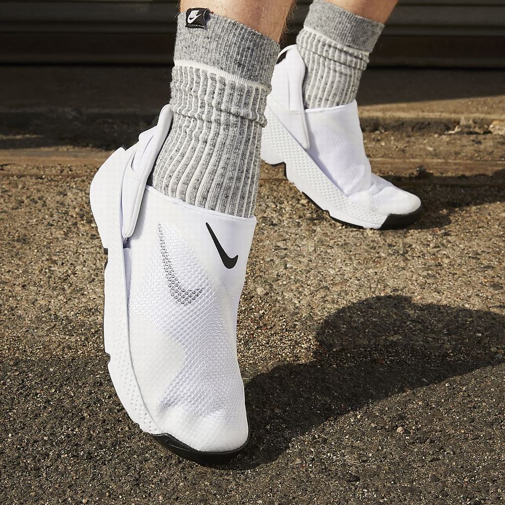 Nike Go FlyEase Férfi Utcai Cipő Fehér Fekete | NI9782-K59