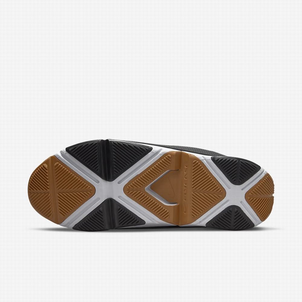 Nike Go FlyEase Férfi Utcai Cipő Fekete Sötétszürke Arany Fehér | NI6942-N54