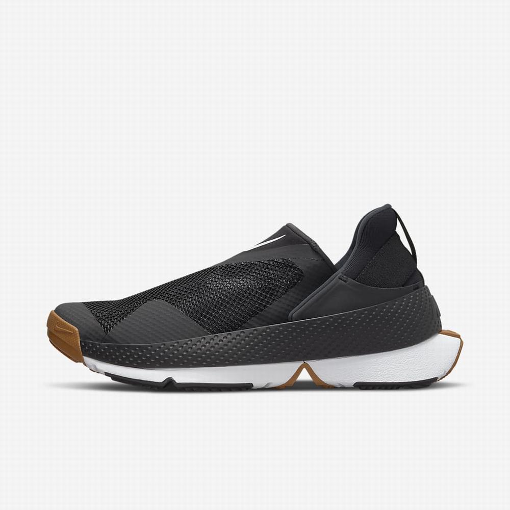 Nike Go FlyEase Női Utcai Cipő Fekete Sötétszürke Arany Fehér | NI0687-K70