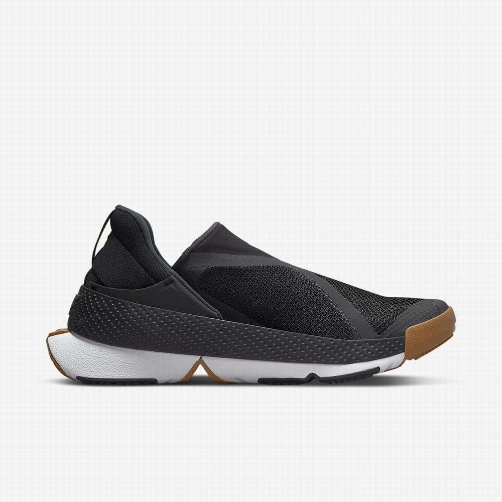 Nike Go FlyEase Női Utcai Cipő Fekete Sötétszürke Arany Fehér | NI0687-K70