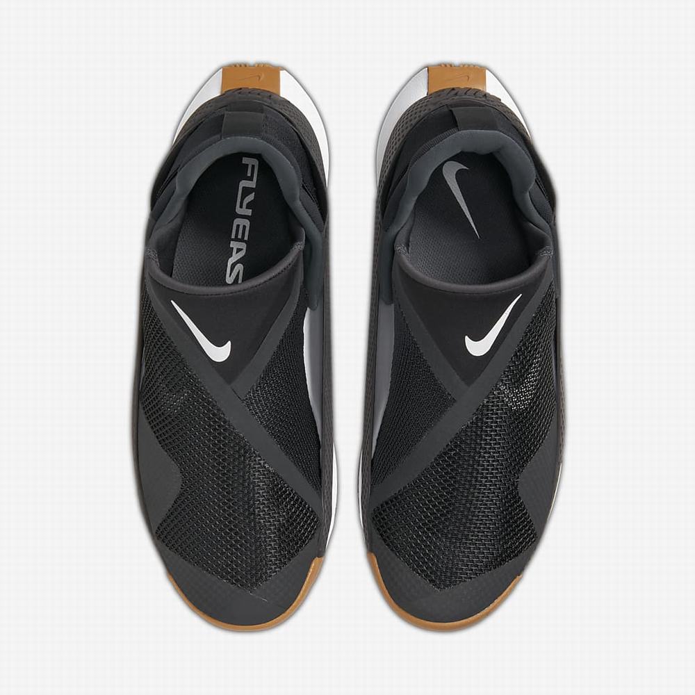 Nike Go FlyEase Női Utcai Cipő Fekete Sötétszürke Arany Fehér | NI0687-K70