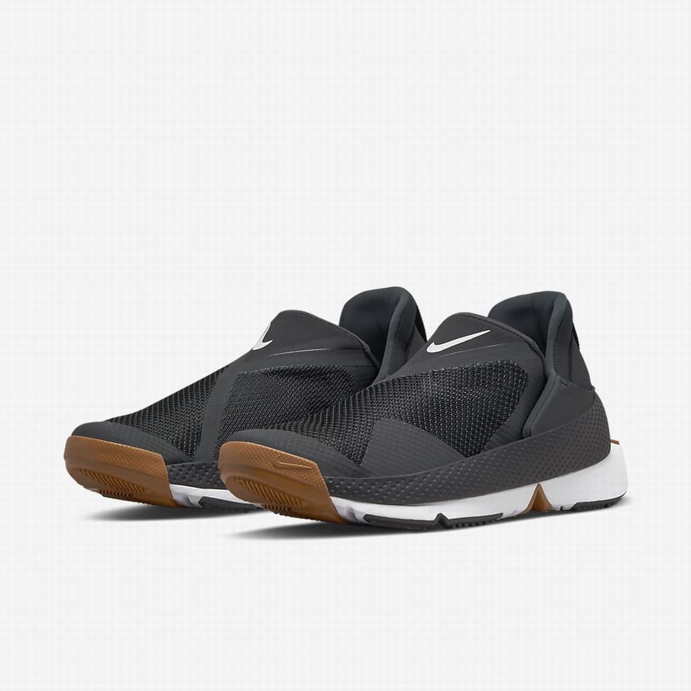 Nike Go FlyEase Női Utcai Cipő Fekete Sötétszürke Arany Fehér | NI0687-K70