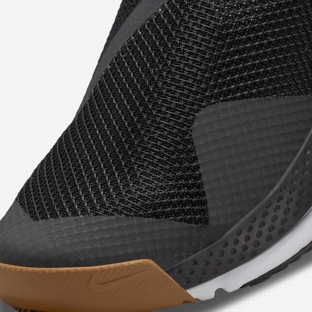 Nike Go FlyEase Női Utcai Cipő Fekete Sötétszürke Arany Fehér | NI0687-K70