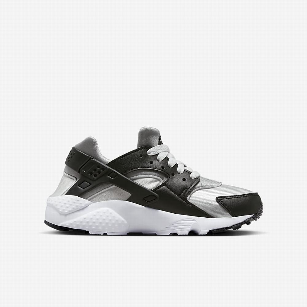Nike Huarache Run Gyerek Utcai Cipő Fekete Szürke Szürke Fehér | NI2109-H04