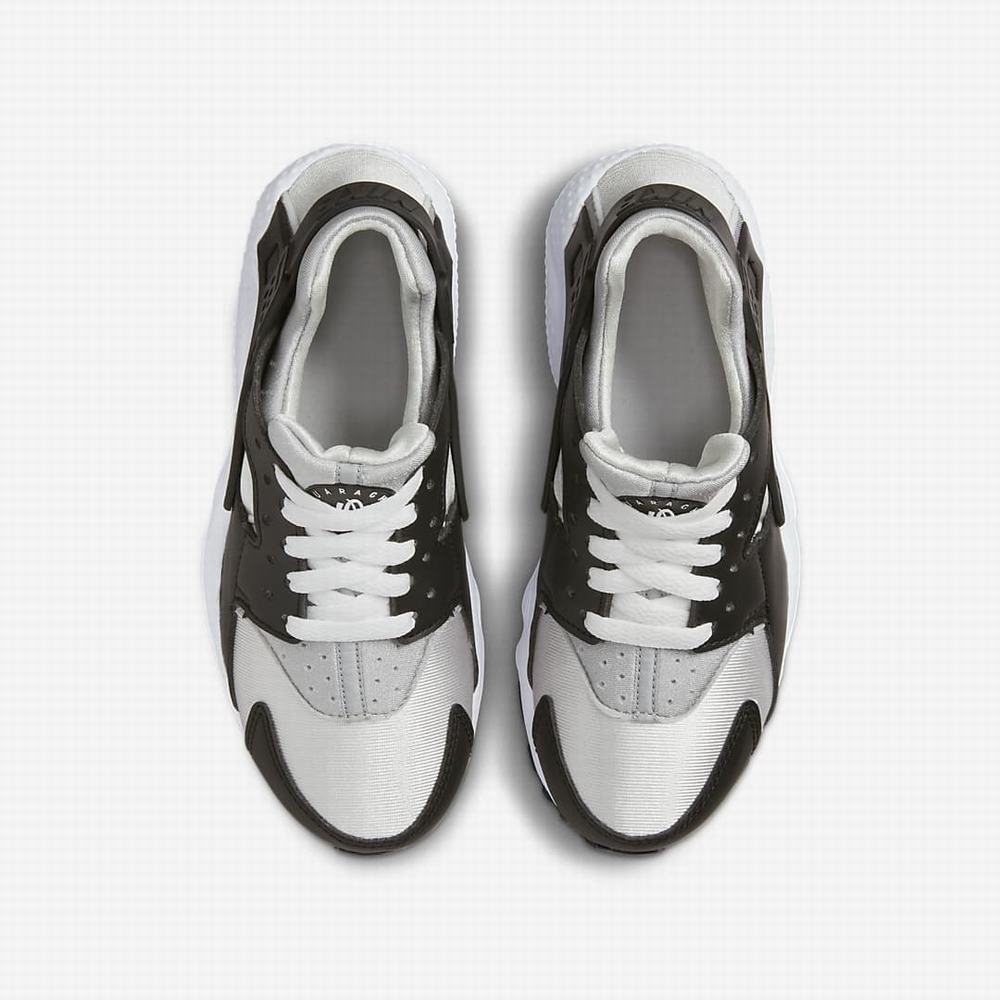 Nike Huarache Run Gyerek Utcai Cipő Fekete Szürke Szürke Fehér | NI2109-H04
