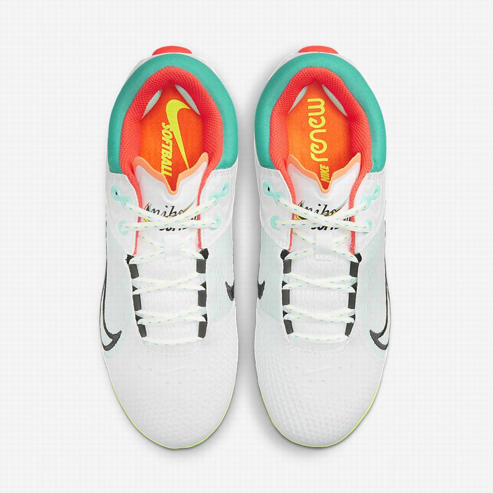 Nike Hyperdiamond 4 Elite Női Softball Cipő Fehér Zöld Fekete | NI6215-S73