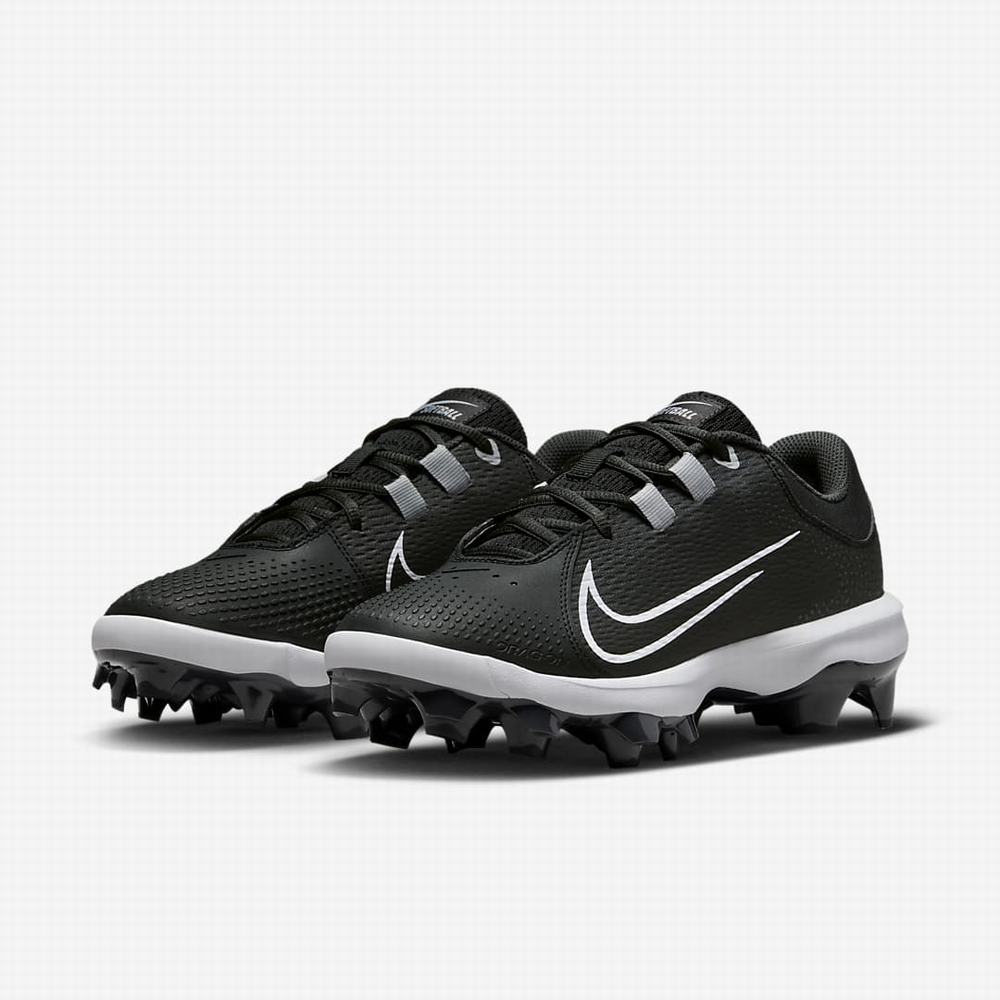 Nike Hyperdiamond 4 Pro MCS Női Softball Cipő Fekete Sötétszürke Szürke Fehér | NI9031-A90