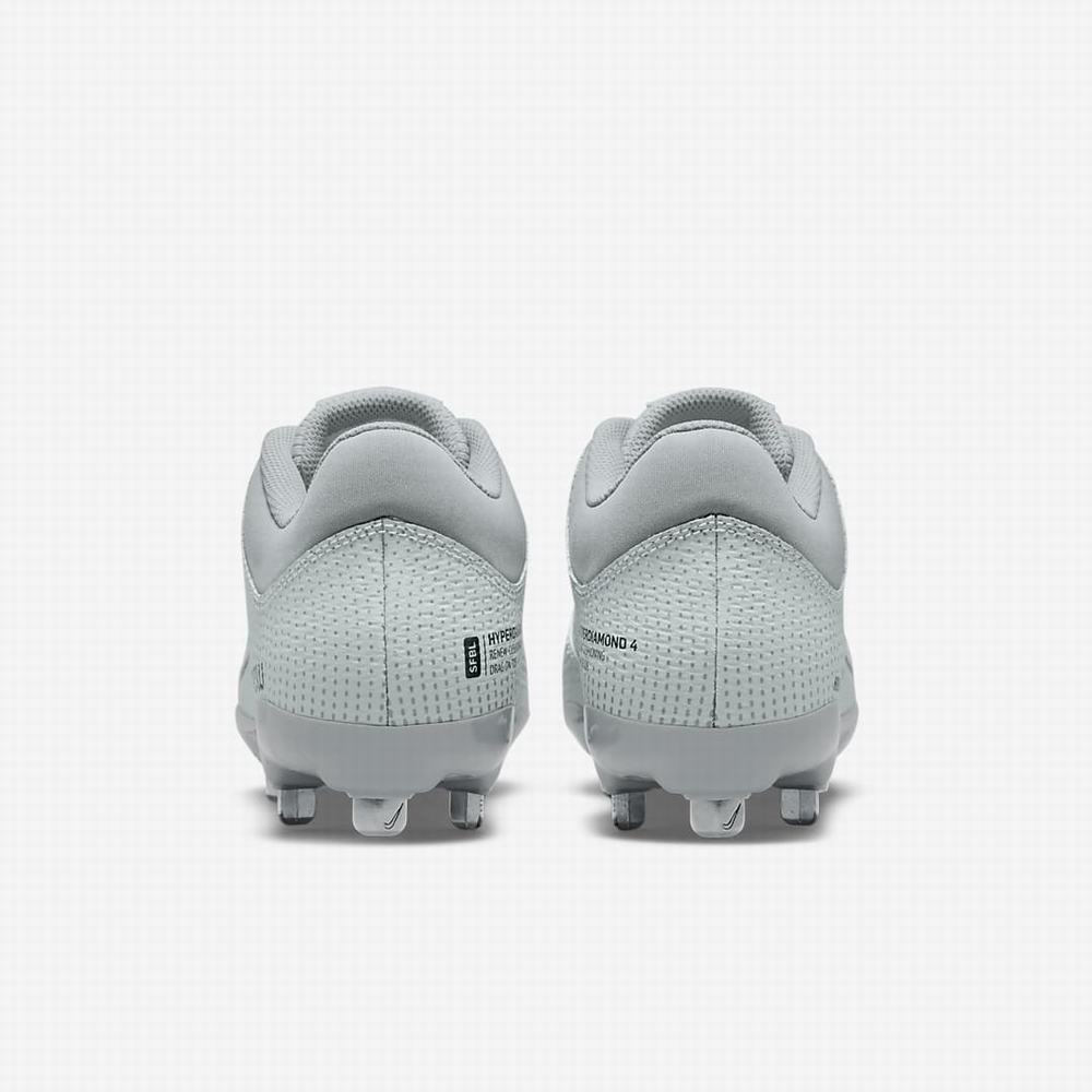 Nike Hyperdiamond 4 Pro Női Softball Cipő Platina Szürke Sötétszürke | NI7310-B63
