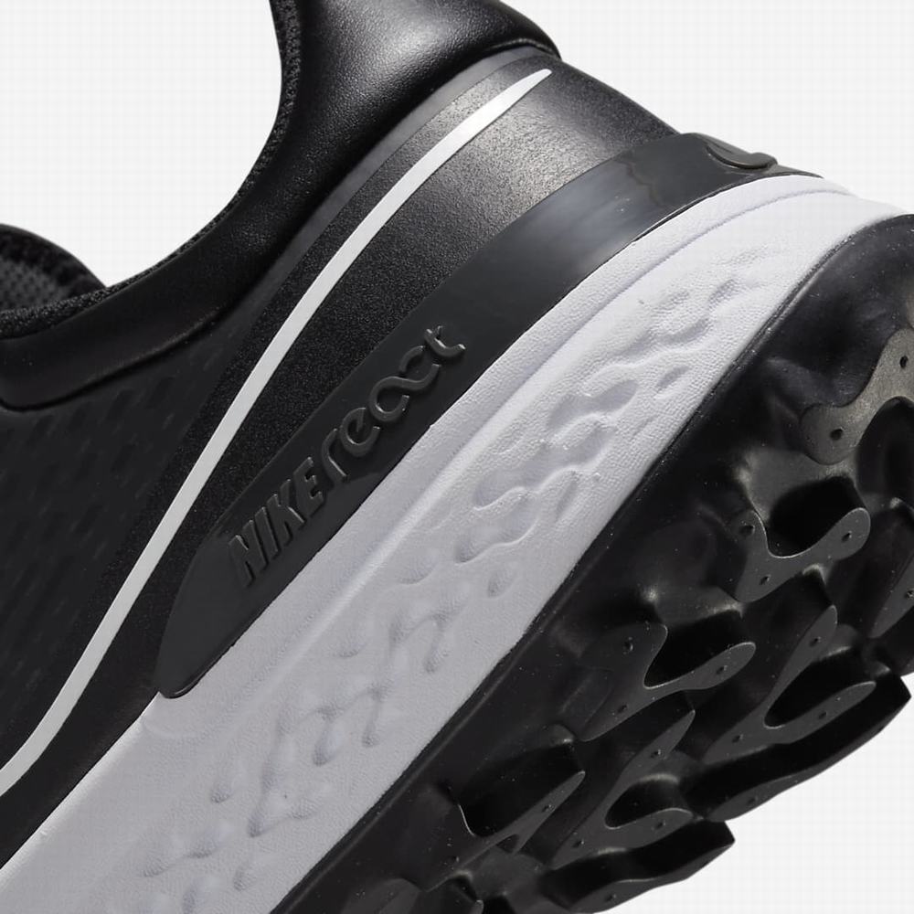 Nike Infinity Pro 2 (Wide) Férfi Golf Cipő Sötétszürke Fekete Fehér | NI0819-P35