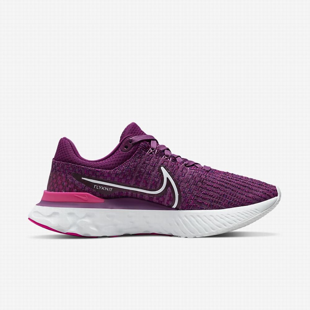 Nike Infinity React 3 Női Futócipő Világos Bordó Rózsaszín Fehér | NI5270-N65