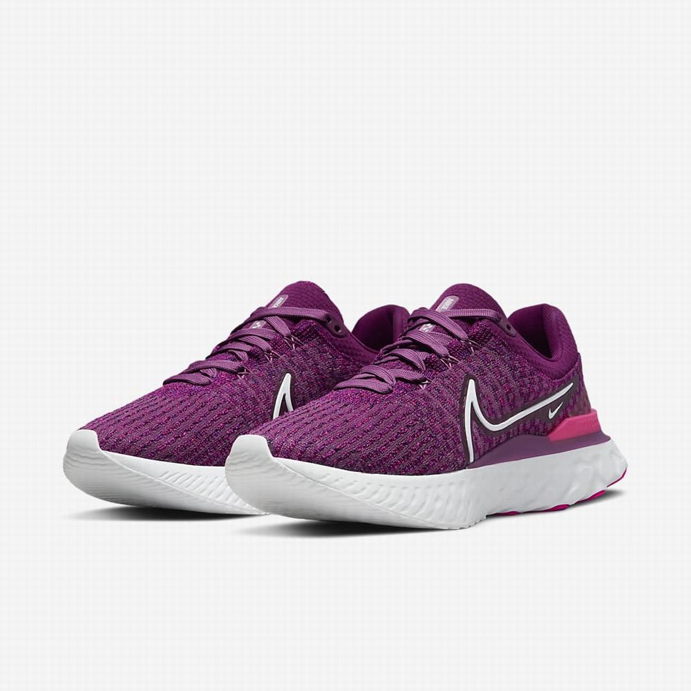 Nike Infinity React 3 Női Futócipő Világos Bordó Rózsaszín Fehér | NI5270-N65