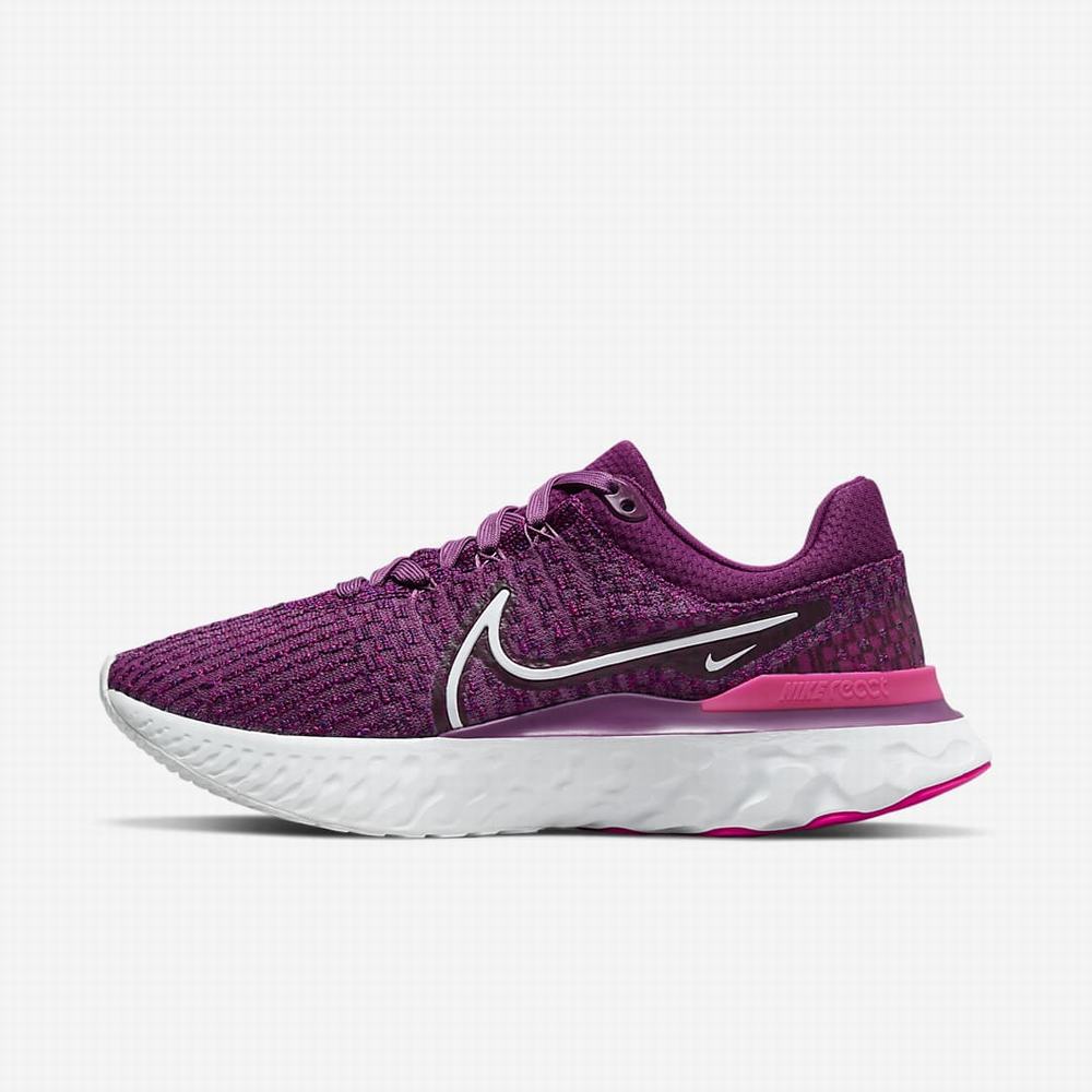 Nike Infinity React 3 Női Futócipő Világos Bordó Rózsaszín Fehér | NI5270-N65