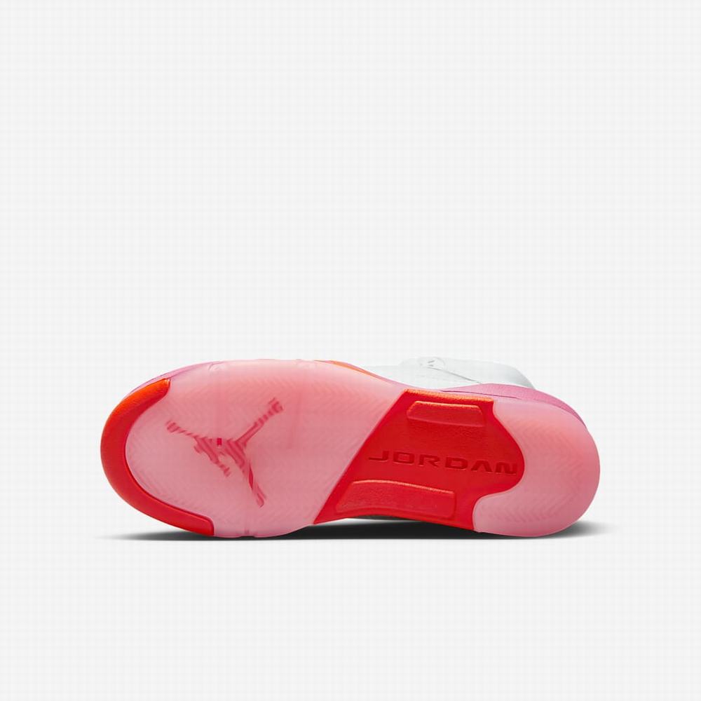 Nike Jordan 5 Retro Gyerek Utcai Cipő Fehér Narancssárga Rózsaszín | NI9427-X09