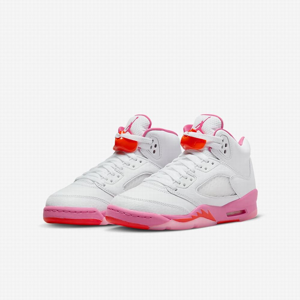 Nike Jordan 5 Retro Gyerek Utcai Cipő Fehér Narancssárga Rózsaszín | NI9427-X09